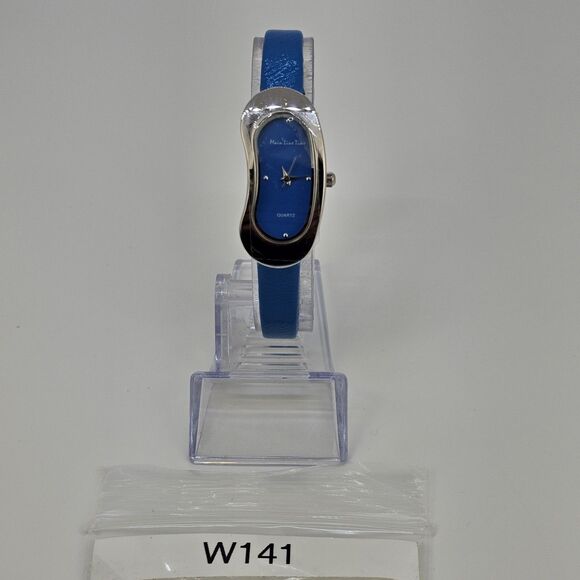 Main Line Time Women's Watch 20MM Blue Dial Blue Leather Bands New Battery - Picture 14 of 14